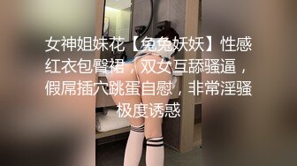 女神姐妹花【兔兔妖妖】性感红衣包臀裙，双女互舔骚逼，假屌插穴跳蛋自慰，非常淫骚极度诱惑